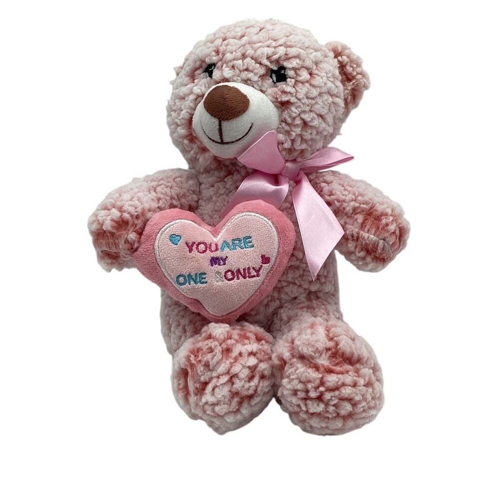 Goffa Pink Teddy Bear 13" Valentine's Day Gift with Heart & Bow